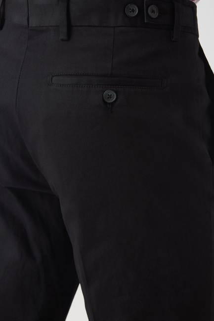 4 Cepli Siyah Saten Spor Erkek Pantolon - 2