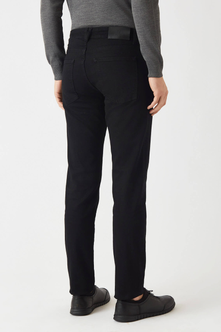 5 Cepli Siyah Denim Erkek Pantolon - 2