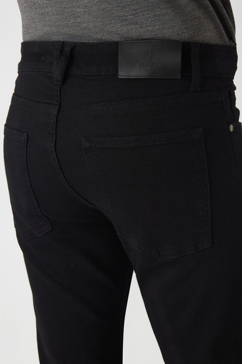 5 Cepli Siyah Denim Erkek Pantolon - 3