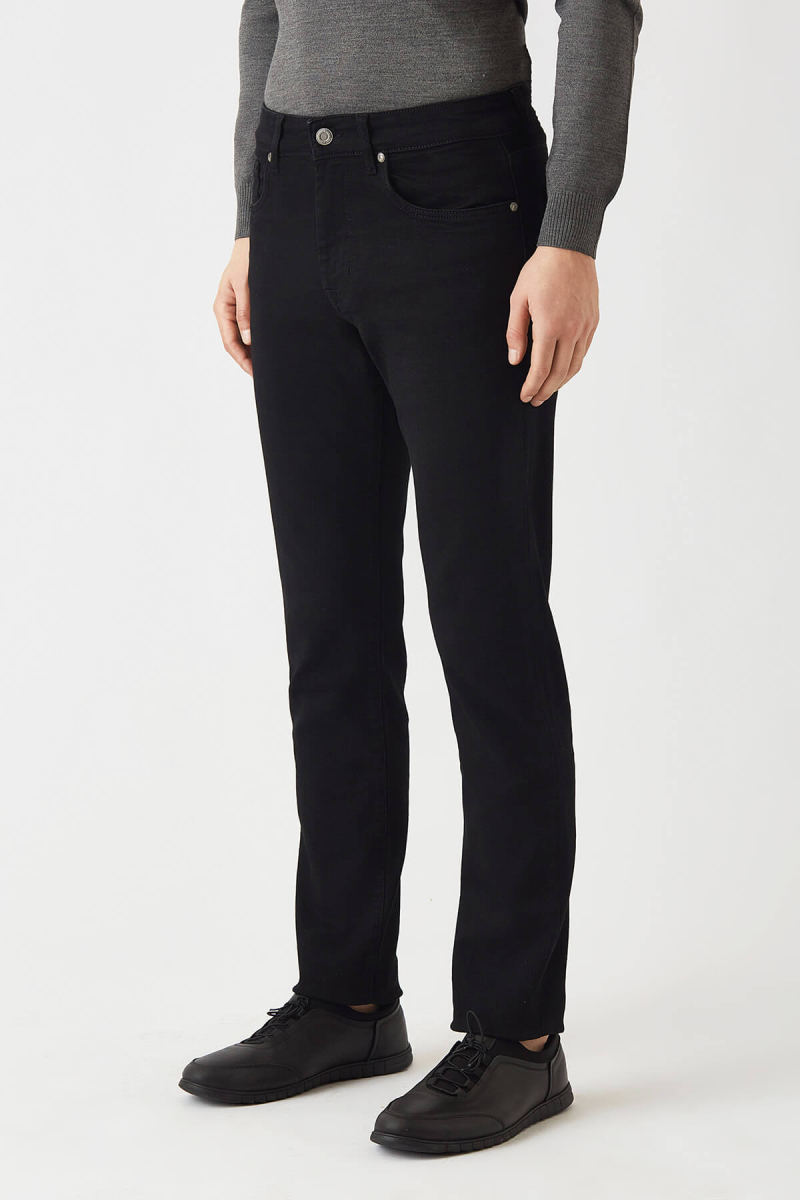 5 Cepli Siyah Denim Erkek Pantolon