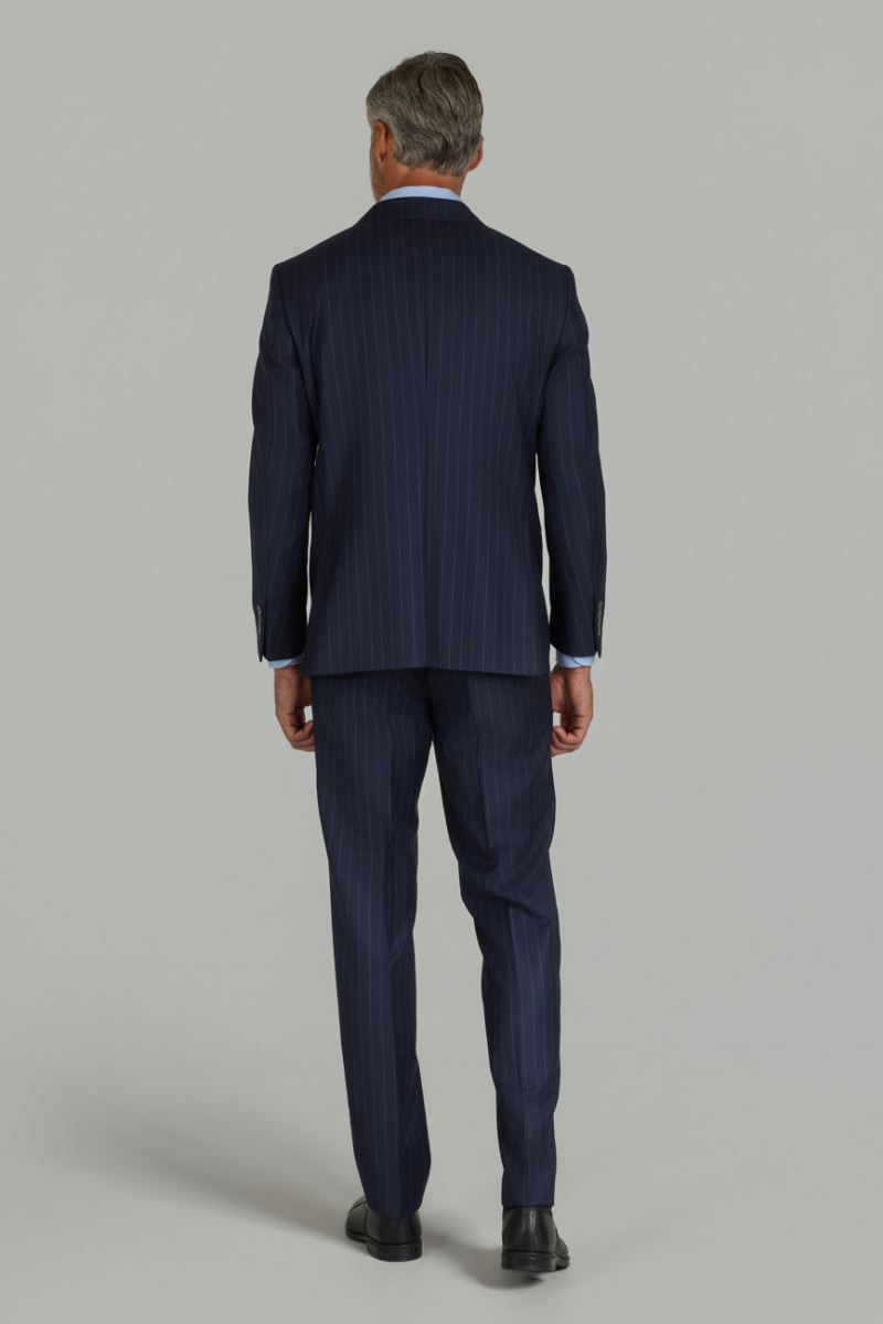 Açık Lacivert Comfort Fit Kırlangıç Yaka Sedef Düğmeli 6 Drop Yün Takım Elbise - 6