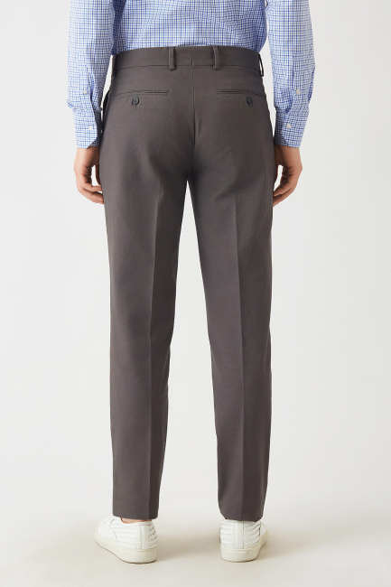 Antrasit Çift Pileli 4 Cepli Spor Erkek Pantolon - 2