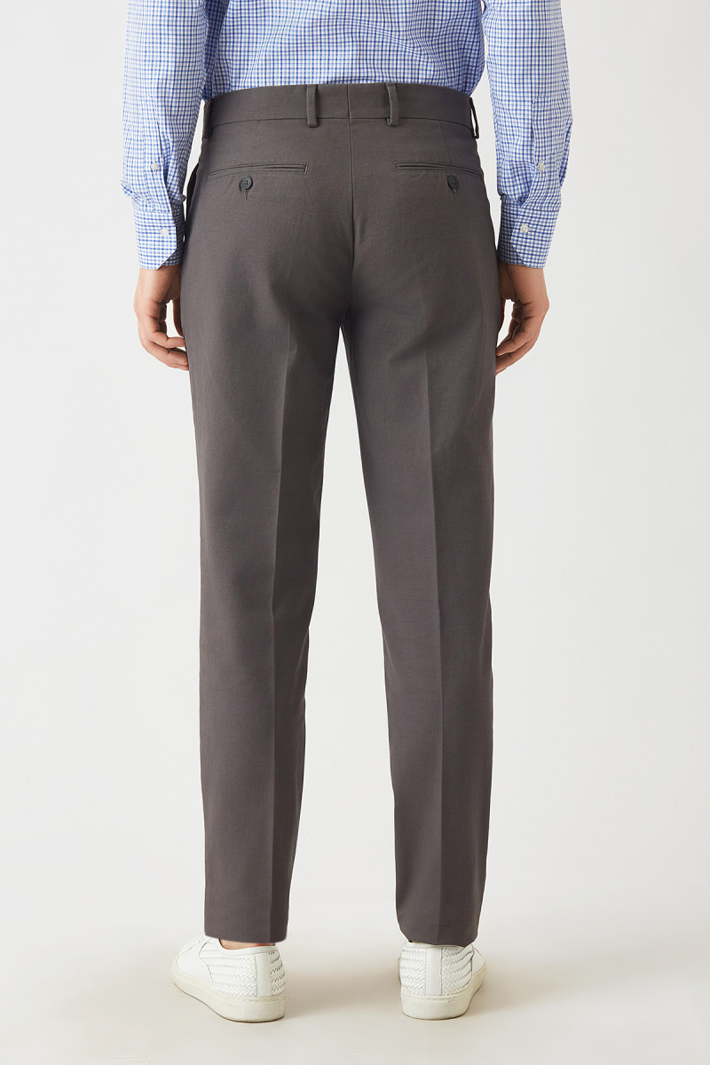 Antrasit Çift Pileli 4 Cepli Spor Erkek Pantolon (1)