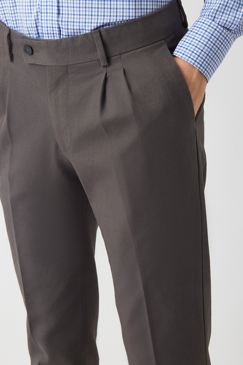 Antrasit Çift Pileli 4 Cepli Spor Erkek Pantolon - 4