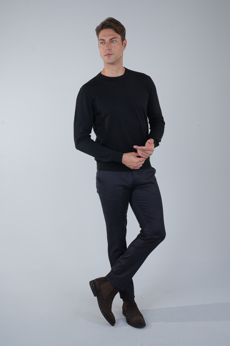 Antrasit Doğal Pamuk Lastikli Jagger Pantolon - 5