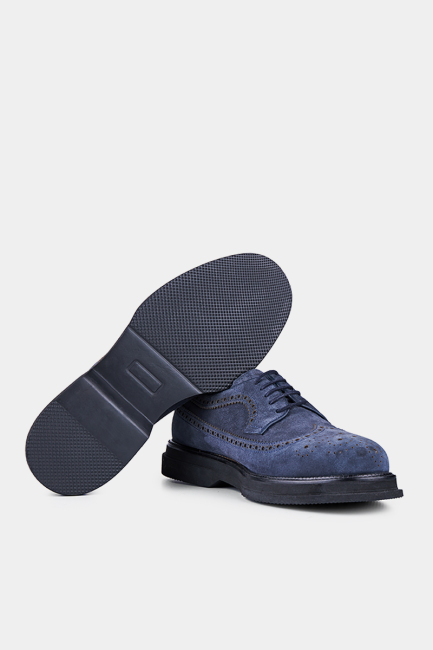 Erkek Süet Casual Ayakkabı Lacivert - 3