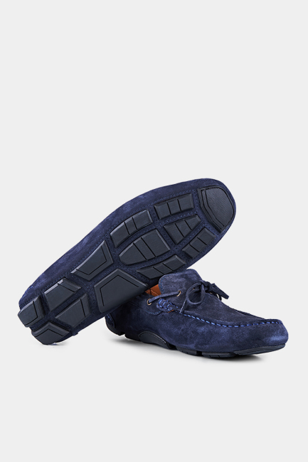 Erkek Süet Loafer Ayakkabı Lacivert - 4
