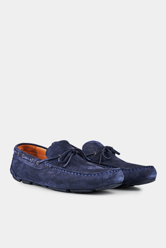 Erkek Süet Loafer Ayakkabı Lacivert - 1