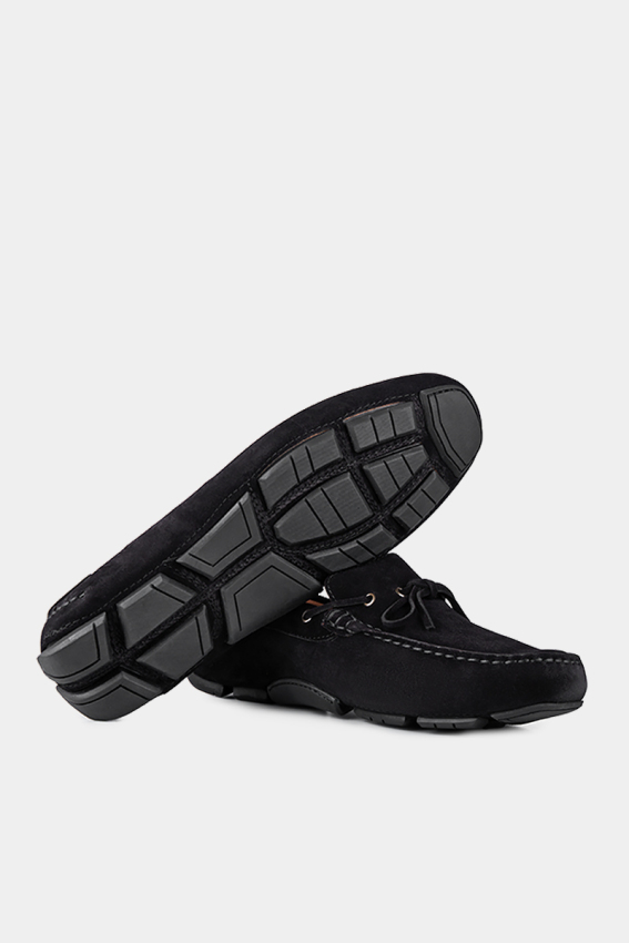 Erkek Süet Loafer Ayakkabı Sıyah - 4