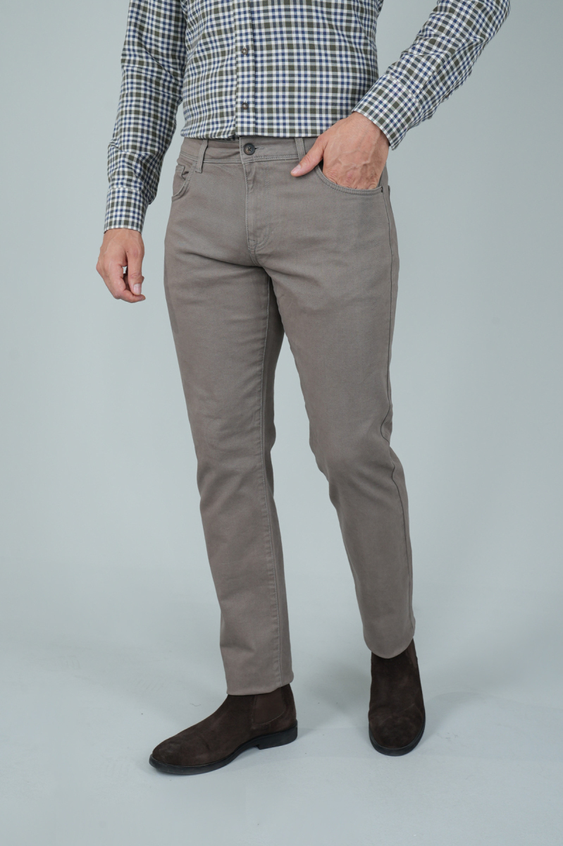 Bej Gabardin Pamuk 5 Cepli Spor Pantolon