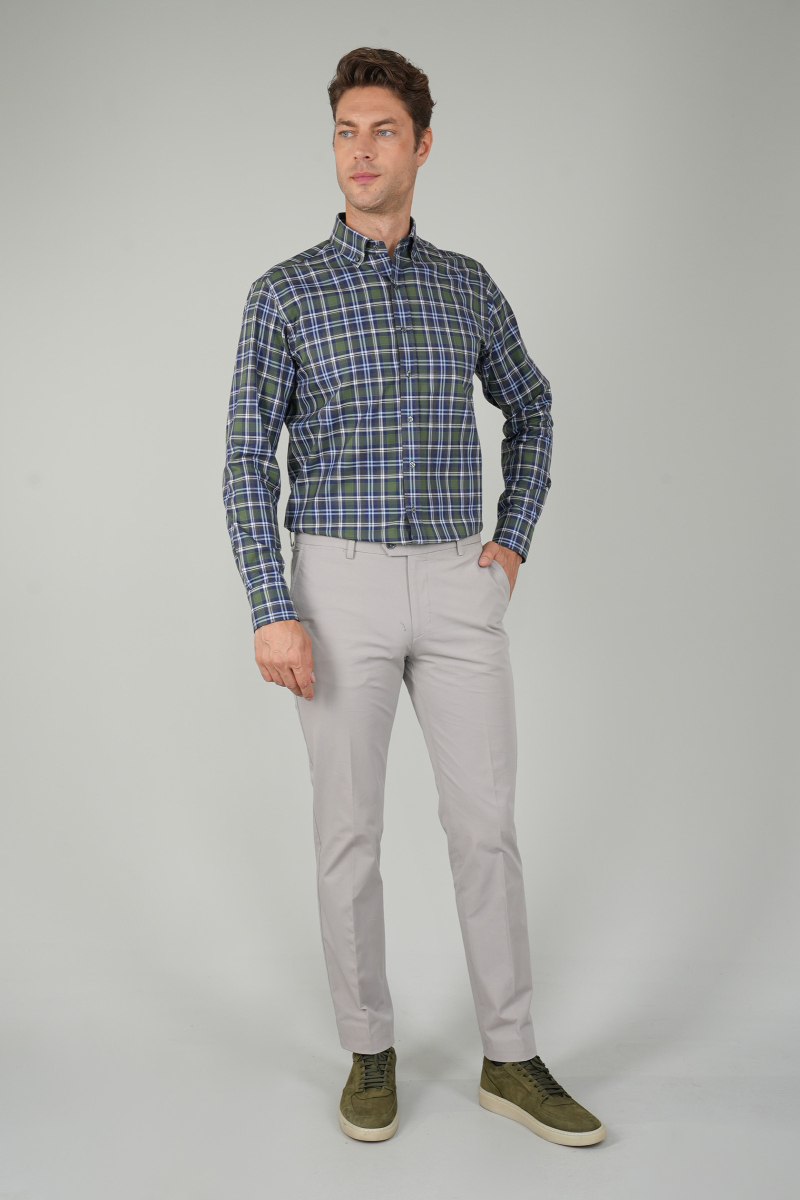 Bej Pamuk 4 Cepli Pilesiz Erkek Pantolon - 5