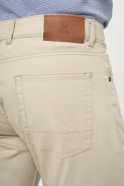 Bej Pamuk 5 Cepli Spor Erkek Pantolon - 4