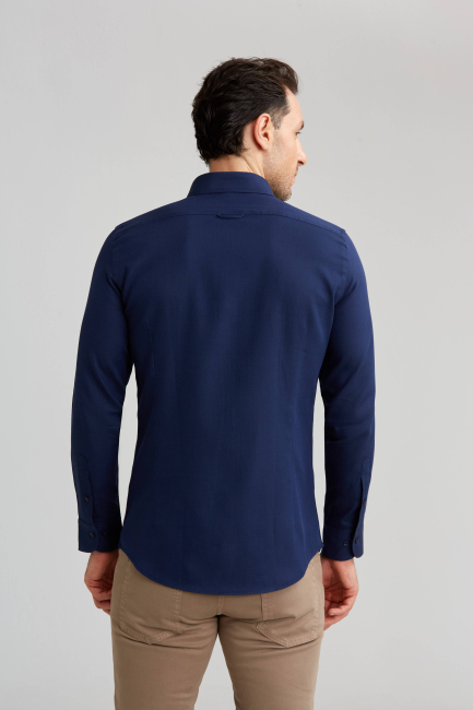 Modern Fit Lacivert Erkek Gömlek - Bisse (1)