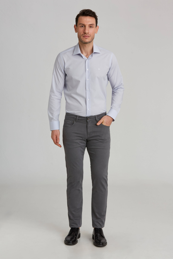 Regular Fit 5 Cepli Kahve Gabardin Spor Erkek Pantolon - 1