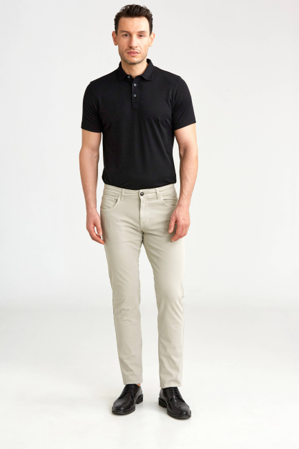 Regular Fit Taş Gabardin Spor Erkek Pantolon - Bisse