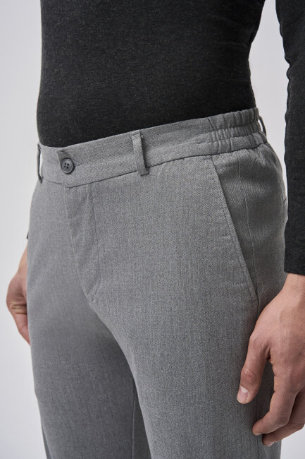 Bisse Studio Erkek 5 Cepli Jogger Spor Pantolon Gri - 4