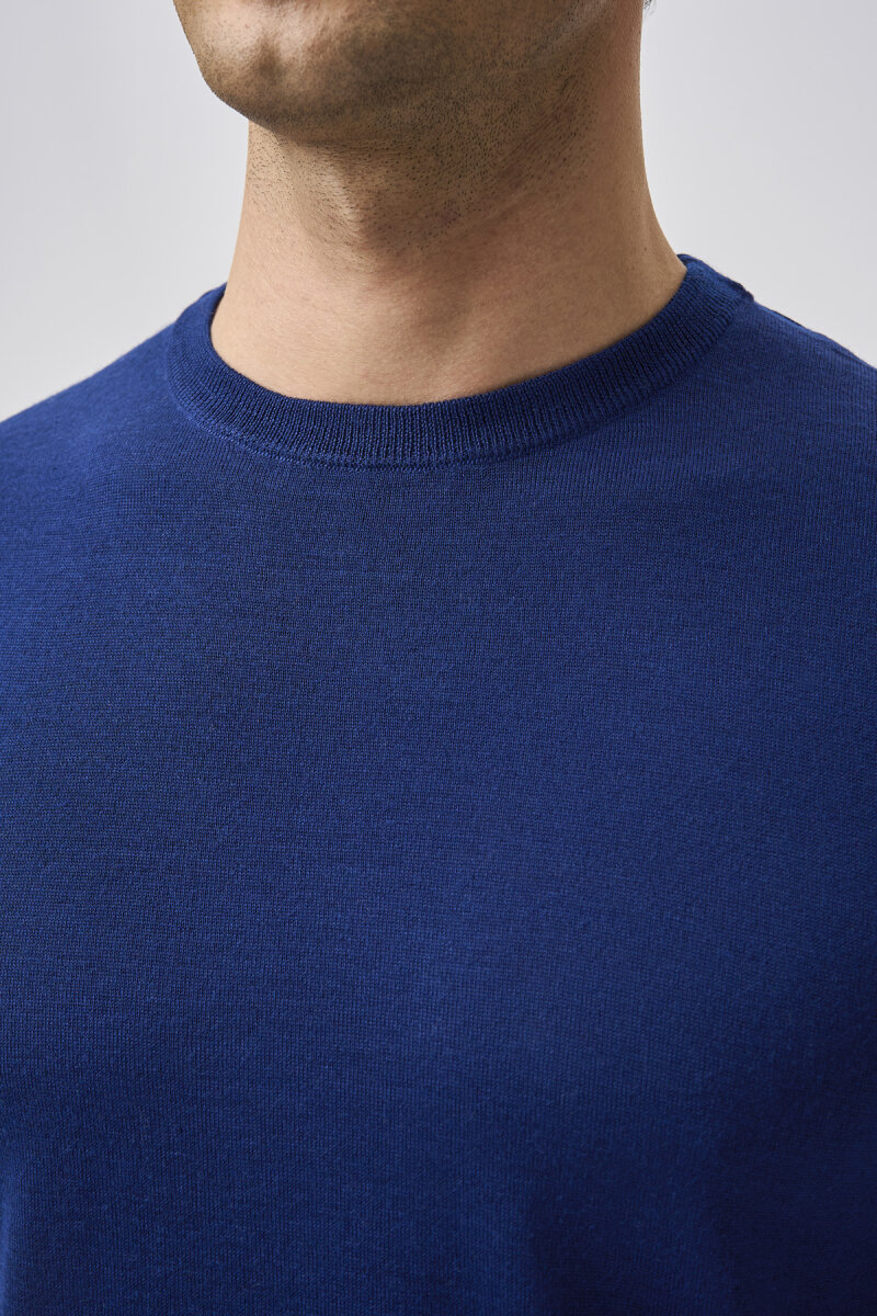 Bisse Studio Erkek Bisiklet Yaka Triko Lacivert - 4