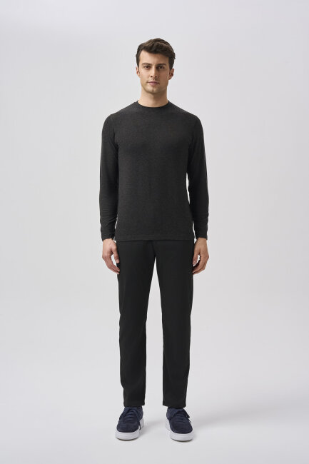 Bisse Studio Erkek Bisiklet Yaka Triko Sıyah