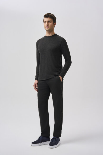 Bisse Studio Erkek Bisiklet Yaka Triko Sıyah (1)