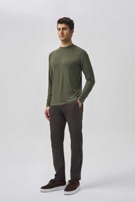 Bisse Studio Erkek Bisiklet Yaka Triko Yeşil - 2