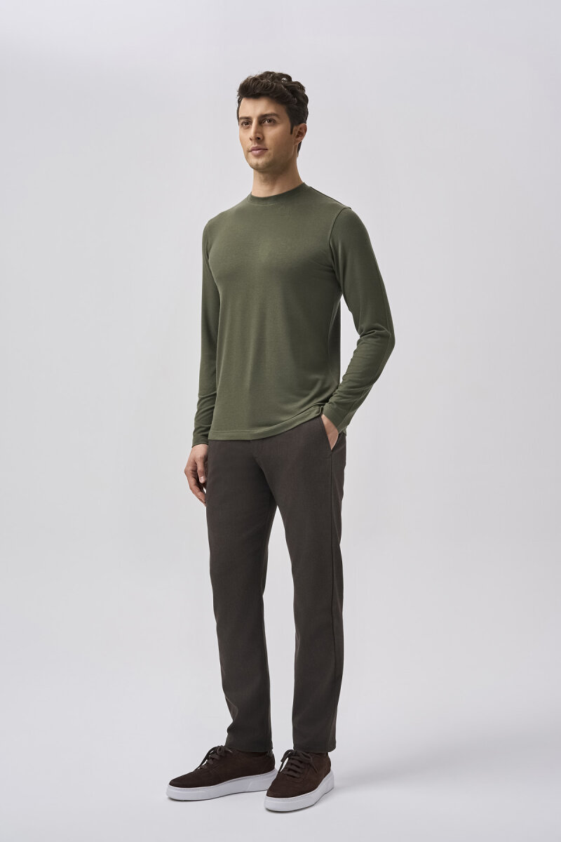 Bisse Studio Erkek Bisiklet Yaka Triko Yeşil (1)