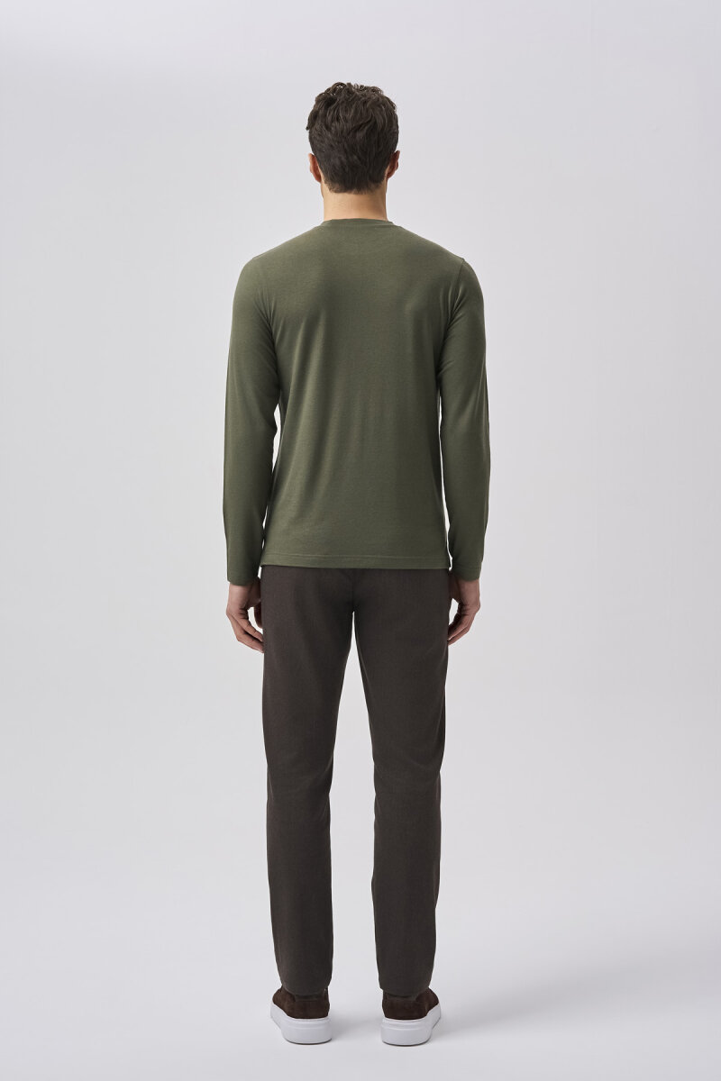 Bisse Studio Erkek Bisiklet Yaka Triko Yeşil - 3