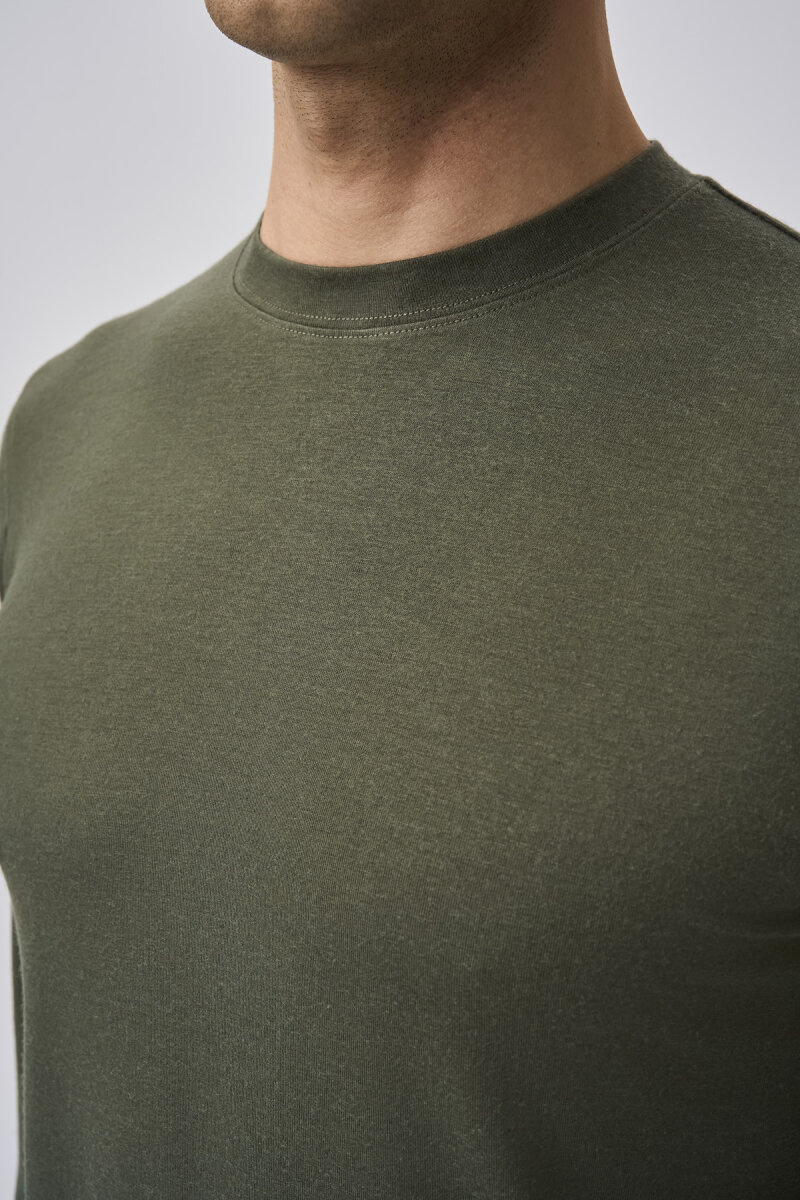 Bisse Studio Erkek Bisiklet Yaka Triko Yeşil - 4