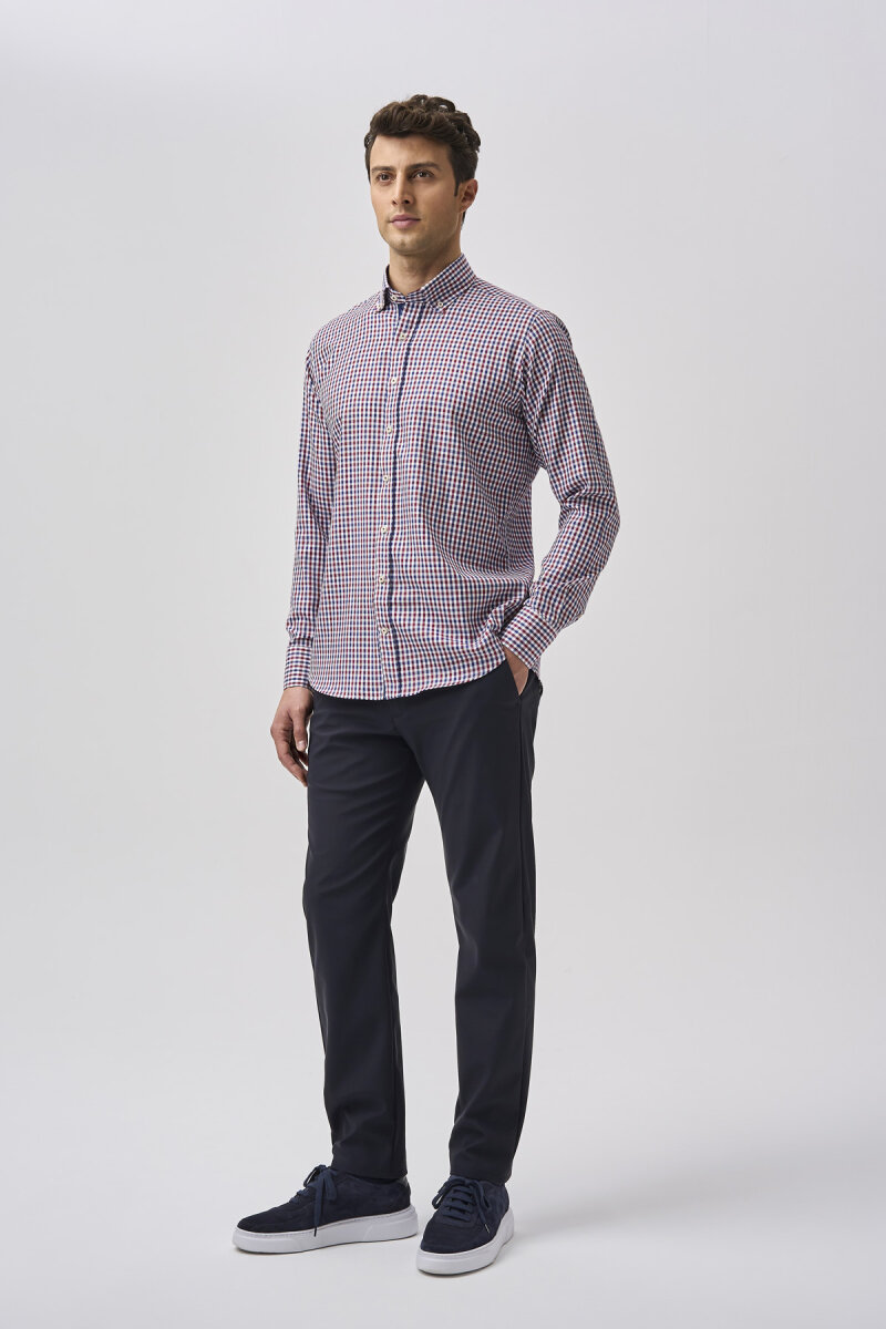 Bisse Studio Erkek Bordo Uzun Kollu Gömlek - 2