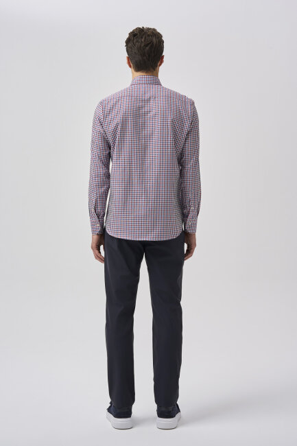 Bisse Studio Erkek Bordo Uzun Kollu Gömlek - 3