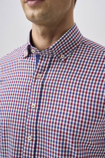 Bisse Studio Erkek Bordo Uzun Kollu Gömlek - 4