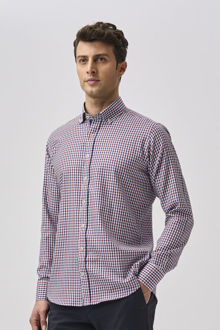 Bisse Studio Erkek Bordo Uzun Kollu Gömlek - 5