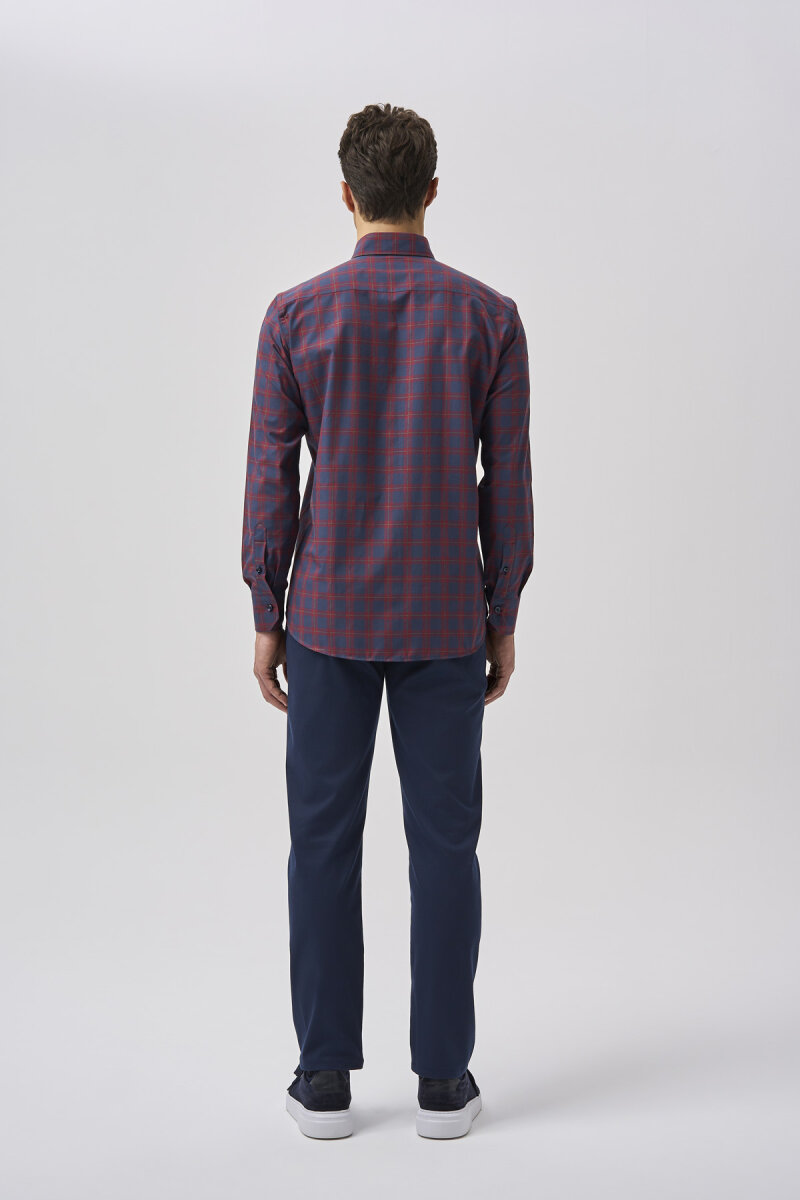 Bisse Studio Erkek Cepsiz Regular Fit Gömlek Bordo - 3