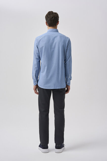 Bisse Studio Erkek Çift Cepli Koyu Mavi Gömlek - 3