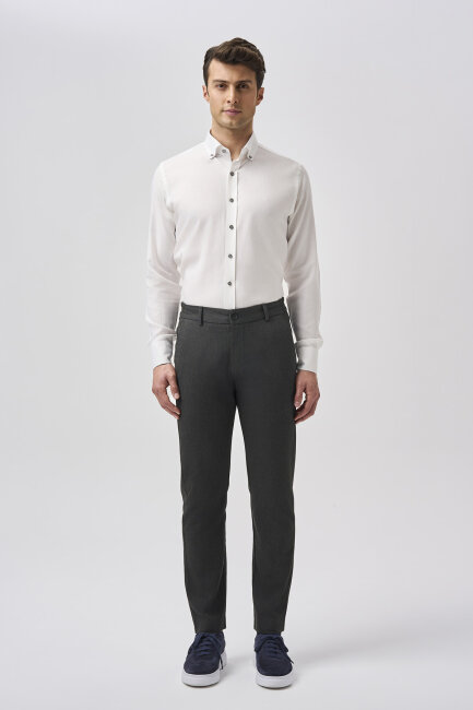 Bisse Studio Erkek Regular Fit Uzun Kollu Beyaz Gömlek - 1