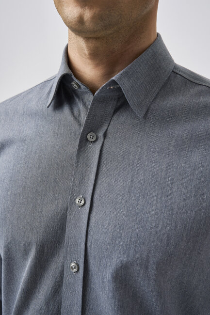 Bisse Studio Erkek Regular Fit Uzun Kollu Lacivert Cepsiz Gömlek - 4