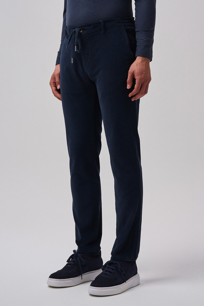 Bisse Studio Erkek Spor Kadife Pantolon Lacivert (1)