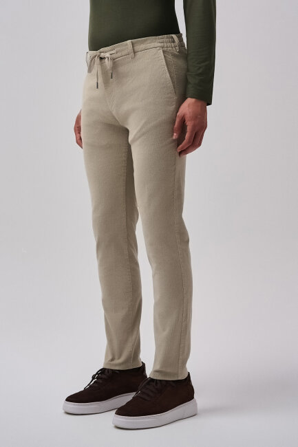 Bisse Studio Erkek Spor Kadife Pantolon Taş (1)