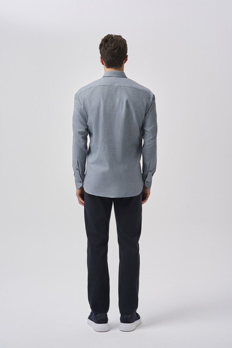 Bisse Studio Erkek Uzun Kollu Gri Gömlek - 3