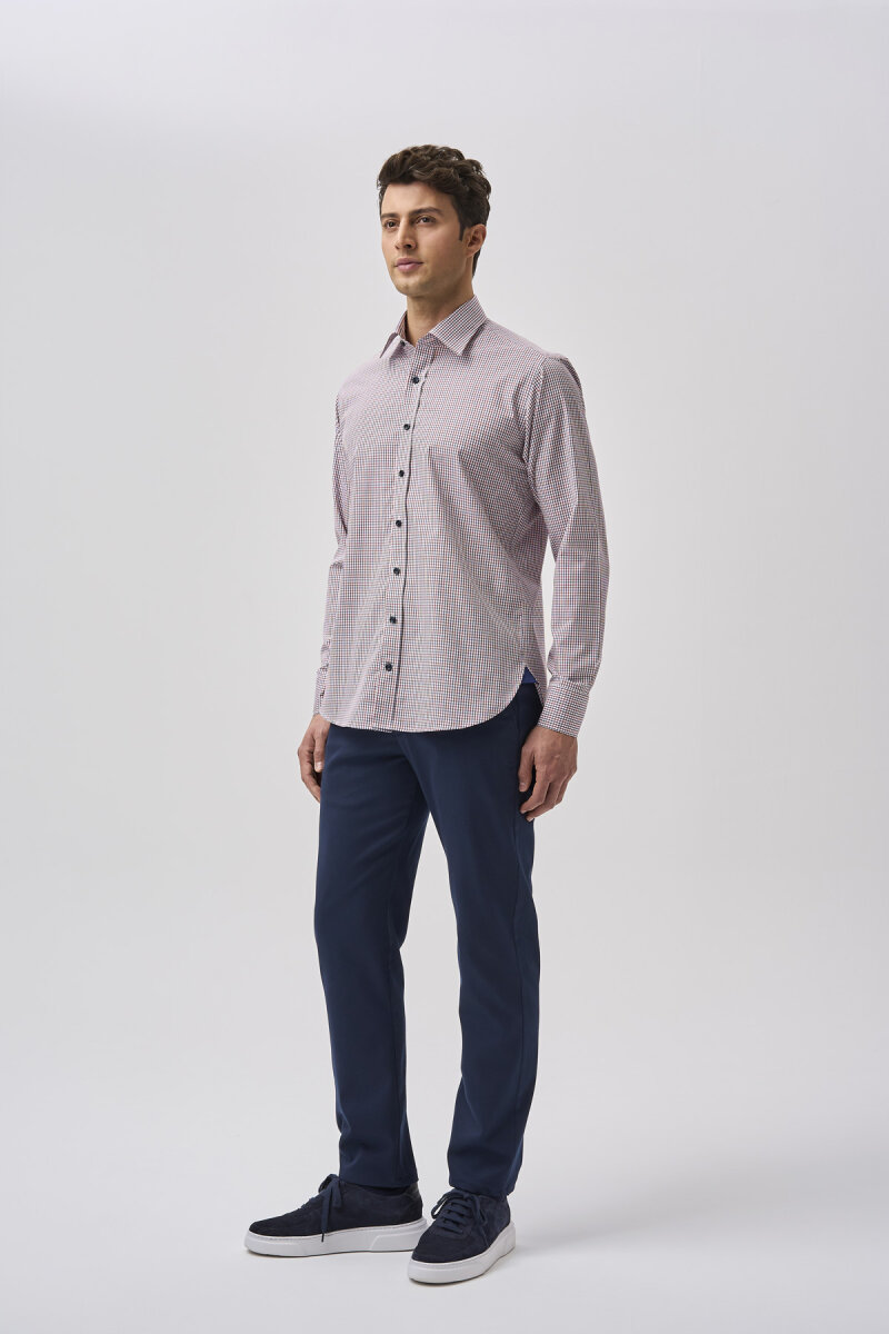 Bisse Studio Uzun Kollu Regular Fit Erkek Kırmızı Gömlek - 2