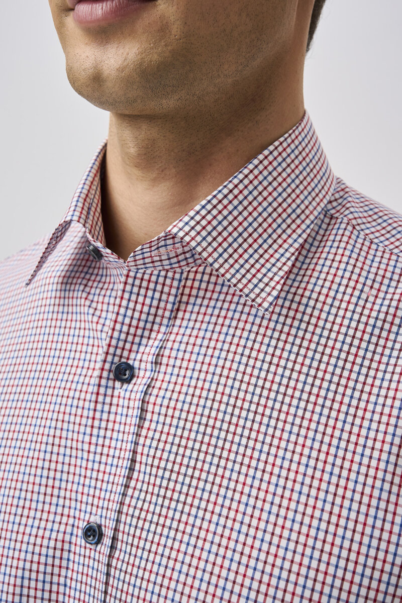 Bisse Studio Uzun Kollu Regular Fit Erkek Kırmızı Gömlek - 4