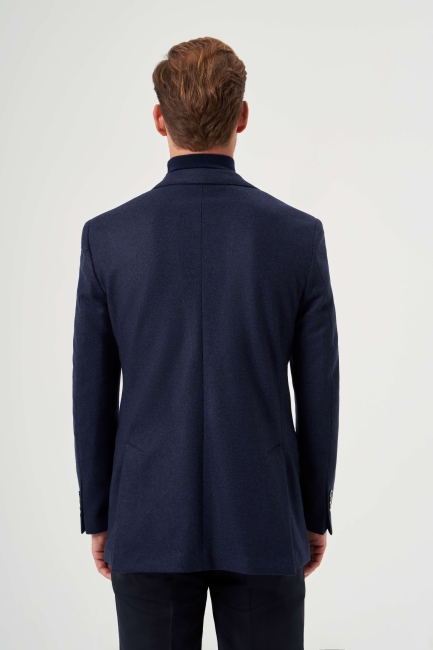 Mono Collar Drop 6 Navy Blue Men's Jacket (1)