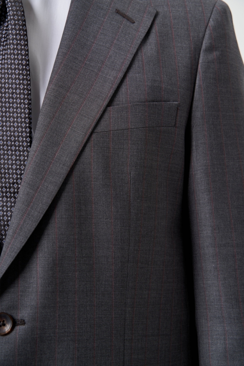 Comfort Fit Mono Yaka Drop 6 Antrasit Erkek Yün Takım Elbise - 3