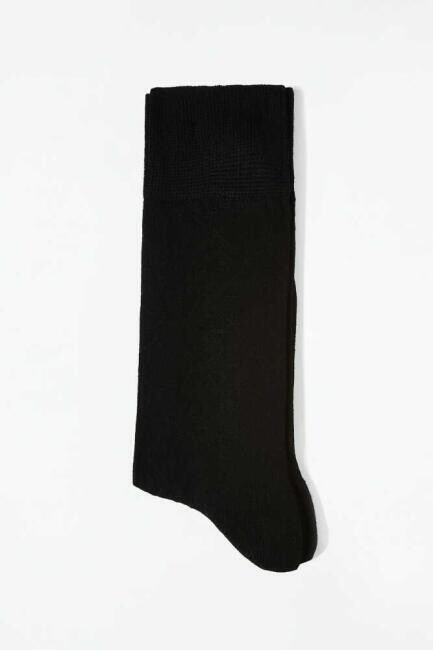 Bisse Men’s Thin Bamboo Jacquard Socks BLACK - BLACK. 1