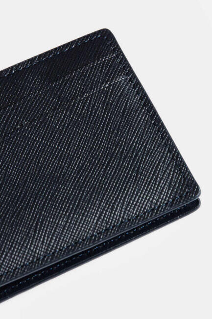 Bisse Men’s Patterned Leather Card Holder NAVY BLUE. 4