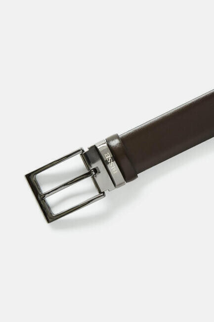 Düz Deri Klasik Kahve Erkek Kemer (1)