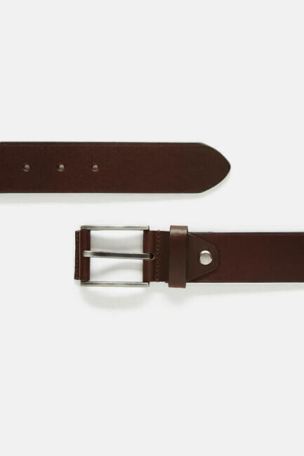 Düz Deri Spor Kahve Erkek Kemer