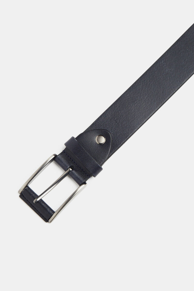 Düz Spor Deri Lacivert Erkek Kemer (1)