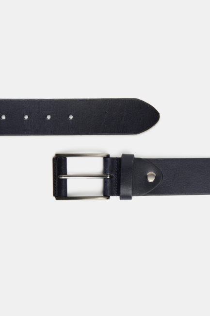 Düz Spor Deri Lacivert Erkek Kemer - 1