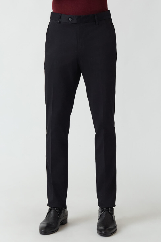 4 Cepli Siyah Saten Spor Erkek Pantolon - 2