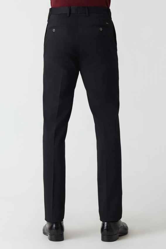 4 Cepli Siyah Saten Spor Erkek Pantolon - 3